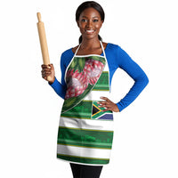 South Africa Football Apron King Protea with African Heritage Stripes Style