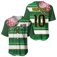 Custom South Africa Football Baseball Jersey King Protea with African Heritage Stripes Style