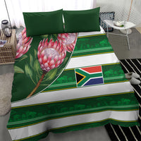 South Africa Football Bedding Set King Protea with African Heritage Stripes Style