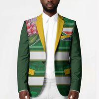 Custom South Africa Football Blazer King Protea with African Heritage Stripes Style