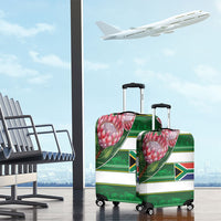 South Africa Football Luggage Cover King Protea with African Heritage Stripes Style