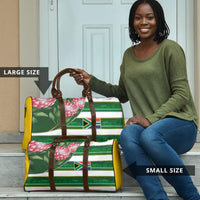 South Africa Football Travel Bag King Protea with African Heritage Stripes Style