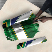 South Africa Football Umbrella King Protea with African Heritage Stripes Style