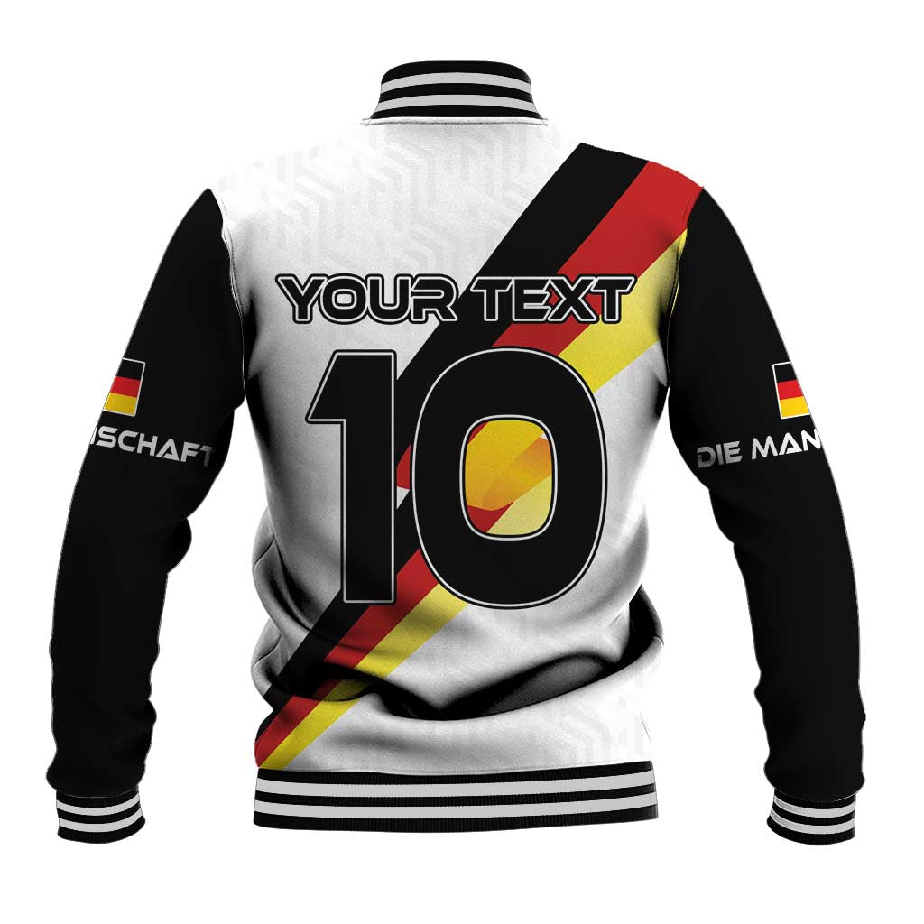 Custom Germany Football Road to the 4th European Championship Baseball Jacket White Color - Wonder Print Shop
