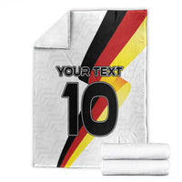 Custom Germany Football Road to the 4th European Championship Blanket White Color