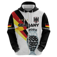 Custom Germany Football Road to the 4th European Championship Hoodie White Color - Wonder Print Shop