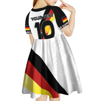 Custom Germany Football Road to the 4th European Championship Kid Short Sleeve Dress White Color - Wonder Print Shop