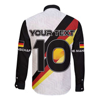 Custom Germany Football Road to the 4th European Championship Long Sleeve Button Shirt White Color - Wonder Print Shop