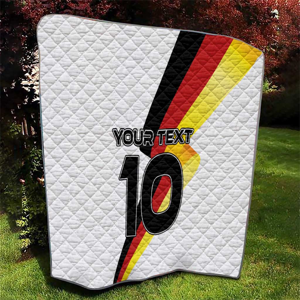 Custom Germany Football Road to the 4th European Championship Quilt White Color - Wonder Print Shop