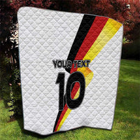 Custom Germany Football Road to the 4th European Championship Quilt White Color - Wonder Print Shop