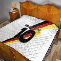 Custom Germany Football Road to the 4th European Championship Quilt White Color - Wonder Print Shop