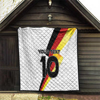 Custom Germany Football Road to the 4th European Championship Quilt White Color - Wonder Print Shop