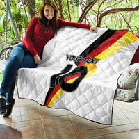 Custom Germany Football Road to the 4th European Championship Quilt White Color - Wonder Print Shop