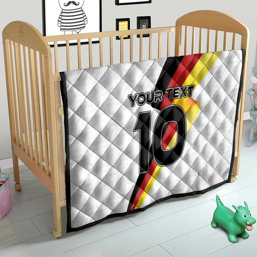 Custom Germany Football Road to the 4th European Championship Quilt White Color - Wonder Print Shop