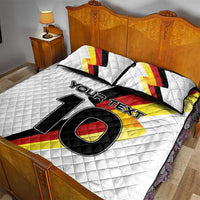 Custom Germany Football Road to the 4th European Championship Quilt Bed Set White Color - Wonder Print Shop