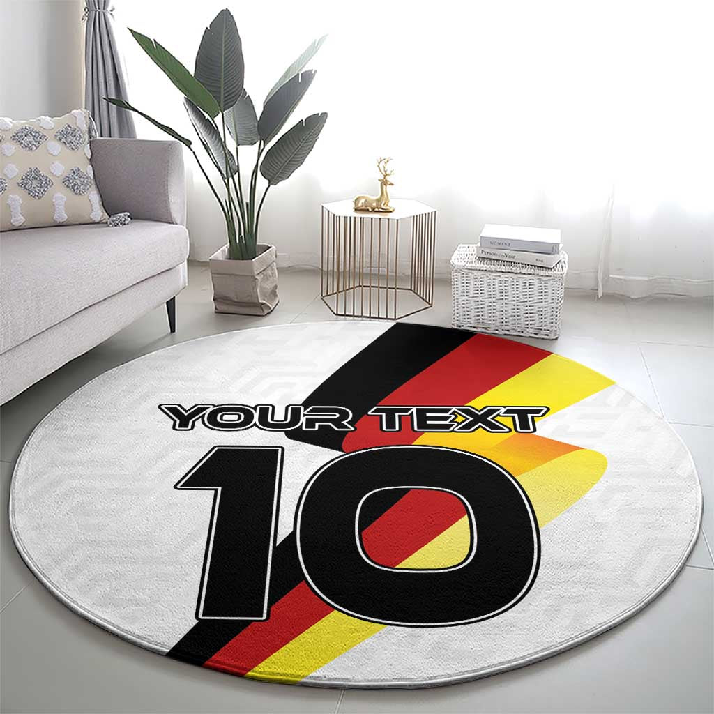 Custom Germany Football Road to the 4th European Championship Round Carpet White Color