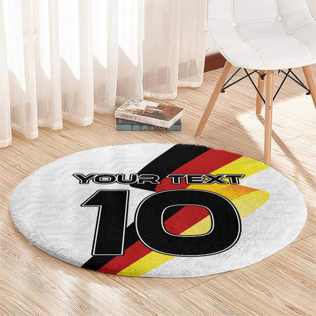 Custom Germany Football Road to the 4th European Championship Round Carpet White Color