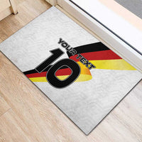 Custom Germany Football Road to the 4th European Championship Rubber Doormat White Color - Wonder Print Shop