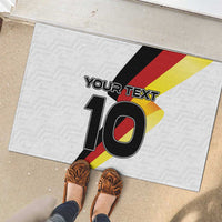 Custom Germany Football Road to the 4th European Championship Rubber Doormat White Color - Wonder Print Shop