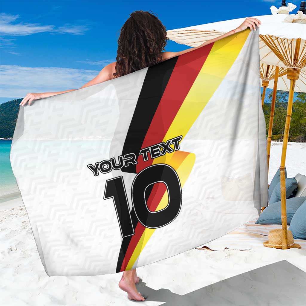 Custom Germany Football Road to the 4th European Championship Sarong White Color - Wonder Print Shop
