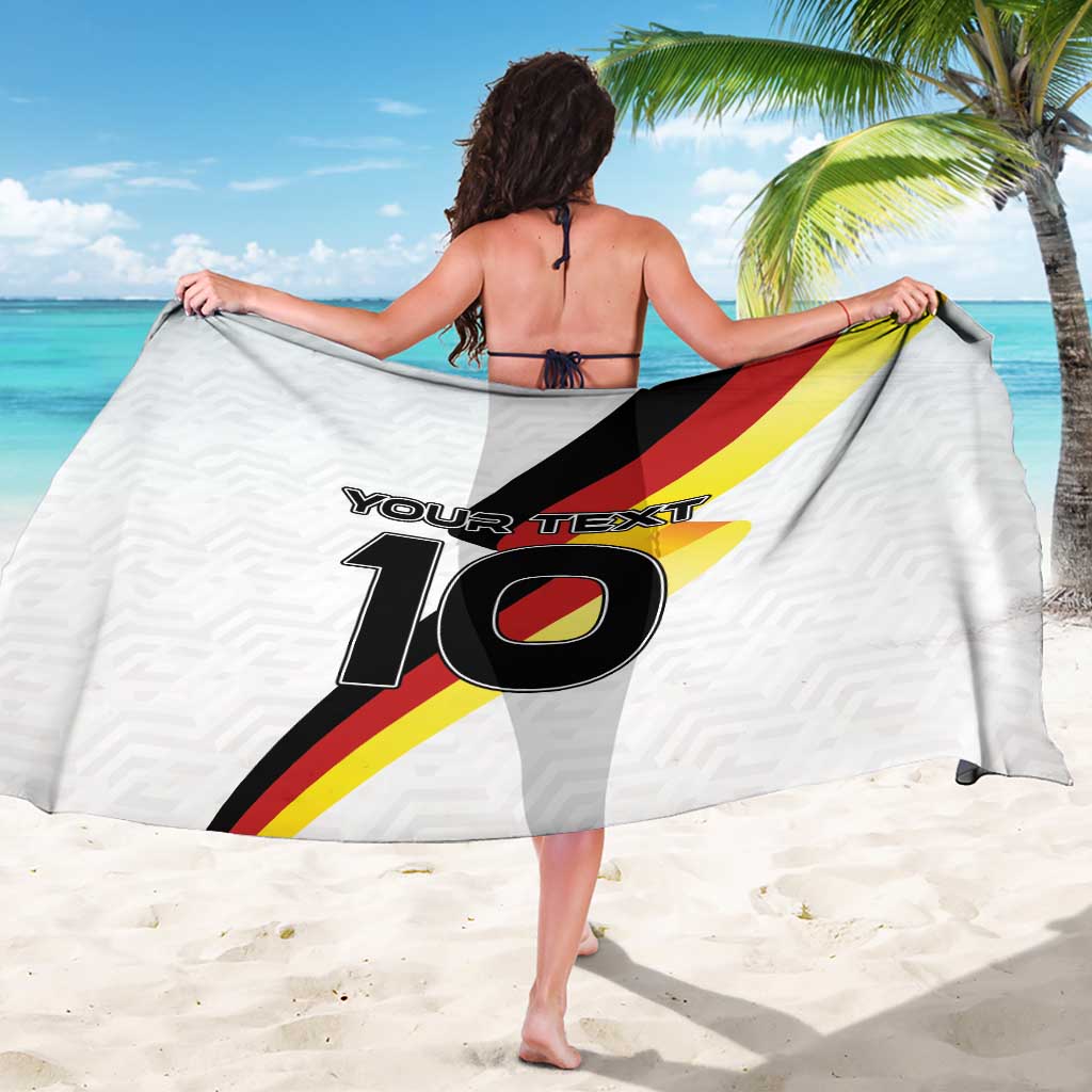 Custom Germany Football Road to the 4th European Championship Sarong White Color - Wonder Print Shop