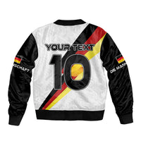 Custom Germany Football Road to the 4th European Championship Sleeve Zip Bomber Jacket White Color - Wonder Print Shop
