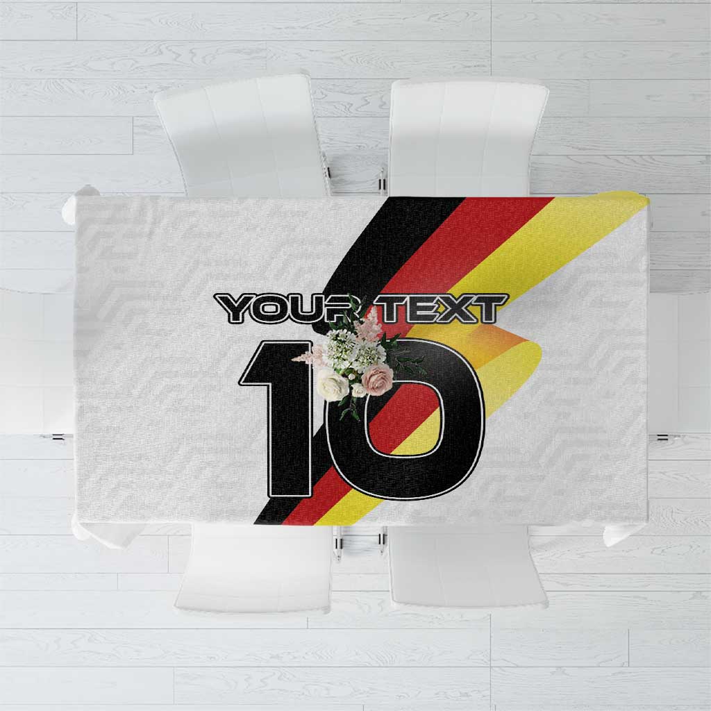 Custom Germany Football Road to the 4th European Championship Tablecloth White Color - Wonder Print Shop