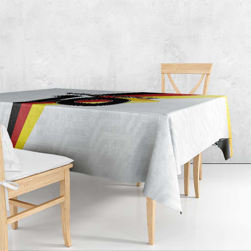 Custom Germany Football Road to the 4th European Championship Tablecloth White Color - Wonder Print Shop