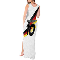 Custom Germany Football Road to the 4th European Championship Tank Maxi Dress White Color - Wonder Print Shop