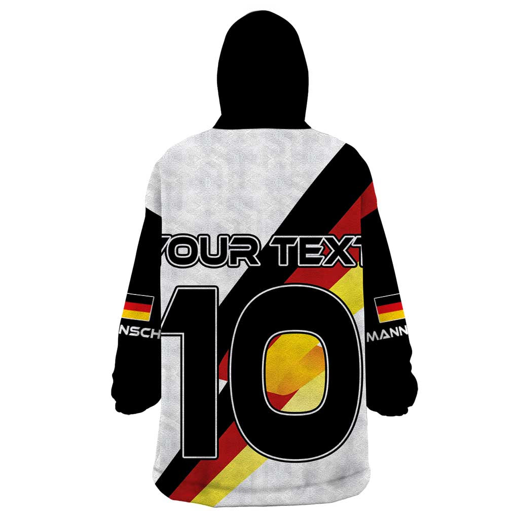 Custom Germany Football Road to the 4th European Championship Wearable Blanket Hoodie White Color - Wonder Print Shop