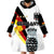 Custom Germany Football Road to the 4th European Championship Wearable Blanket Hoodie White Color - Wonder Print Shop