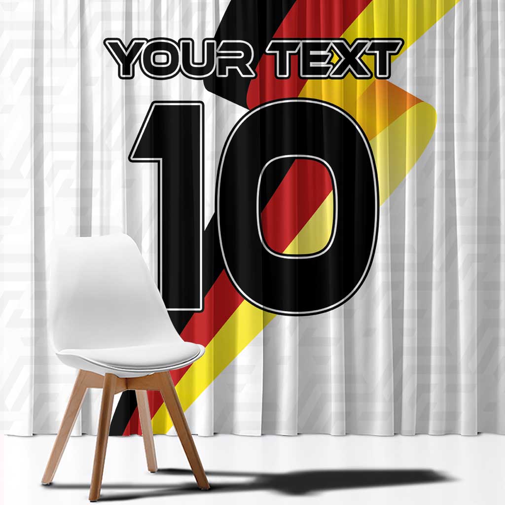 Custom Germany Football Road to the 4th European Championship Window Curtain White Color - Wonder Print Shop