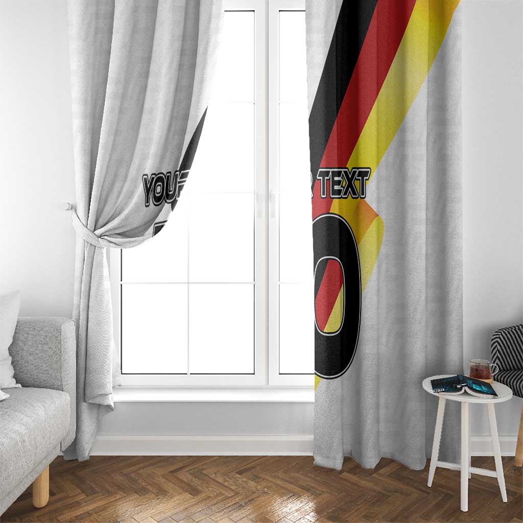 Custom Germany Football Road to the 4th European Championship Window Curtain White Color - Wonder Print Shop