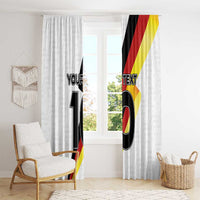 Custom Germany Football Road to the 4th European Championship Window Curtain White Color - Wonder Print Shop
