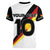 Custom Germany Football Road to the 4th European Championship Women V-Neck T-Shirt White Color - Wonder Print Shop