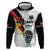 Custom Germany Football Road to the 4th European Championship Zip Hoodie White Color - Wonder Print Shop