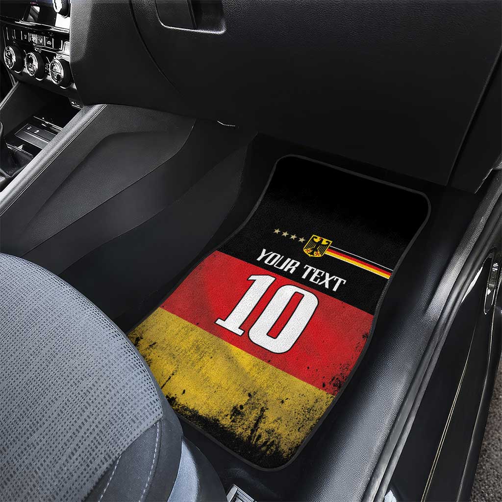 Custom Germany Football Road to the 4th European Championship Car Mats Black Color - Wonder Print Shop