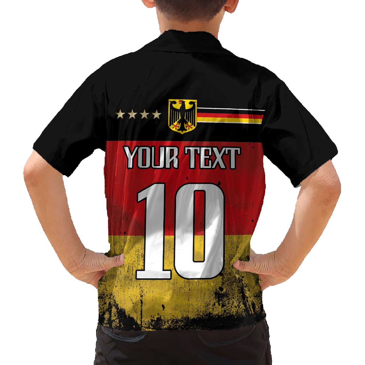 Custom Germany Football Road to the 4th European Championship Family Matching Off The Shoulder Long Sleeve Dress and Hawaiian Shirt Black Color - Wonder Print Shop