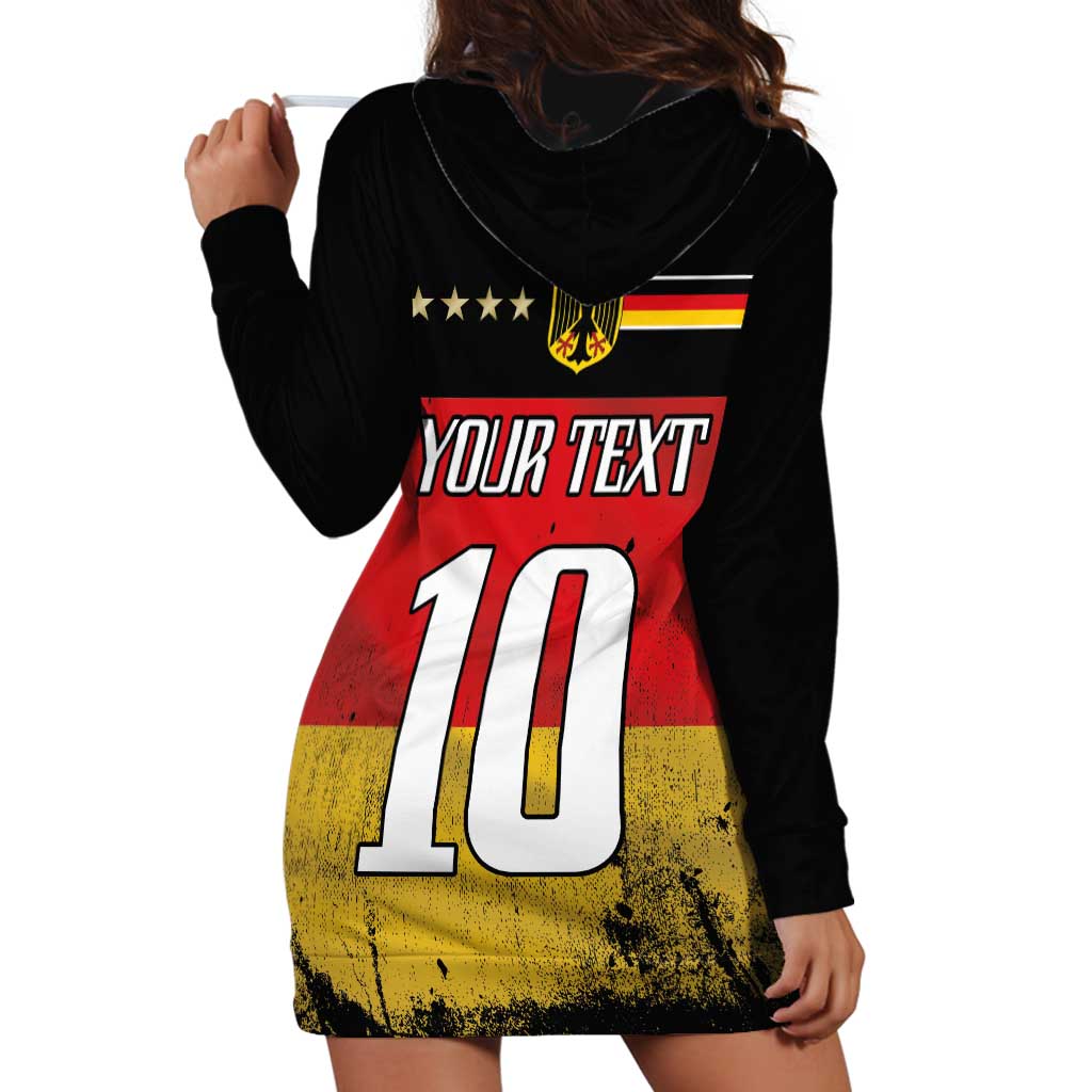 Custom Germany Football Road to the 4th European Championship Hoodie Dress Black Color - Wonder Print Shop