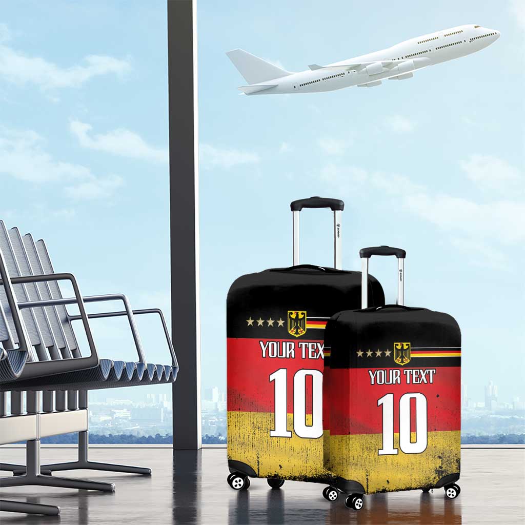 Custom Germany Football Road to the 4th European Championship Luggage Cover Black Color - Wonder Print Shop