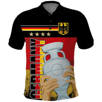Custom Germany Football Road to the 4th European Championship Polo Shirt Black Color - Wonder Print Shop