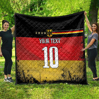 Custom Germany Football Road to the 4th European Championship Quilt Black Color - Wonder Print Shop