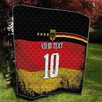 Custom Germany Football Road to the 4th European Championship Quilt Black Color - Wonder Print Shop