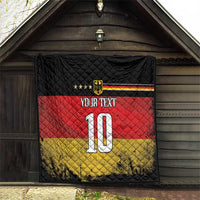 Custom Germany Football Road to the 4th European Championship Quilt Black Color - Wonder Print Shop