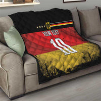 Custom Germany Football Road to the 4th European Championship Quilt Black Color - Wonder Print Shop
