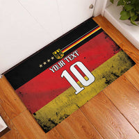 Custom Germany Football Road to the 4th European Championship Rubber Doormat Black Color - Wonder Print Shop