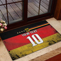 Custom Germany Football Road to the 4th European Championship Rubber Doormat Black Color - Wonder Print Shop