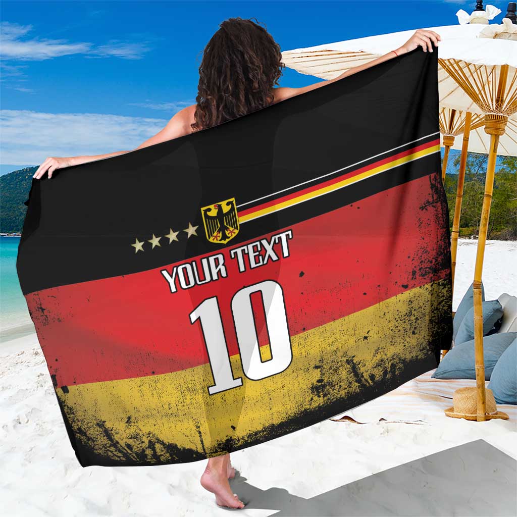 Custom Germany Football Road to the 4th European Championship Sarong Black Color - Wonder Print Shop