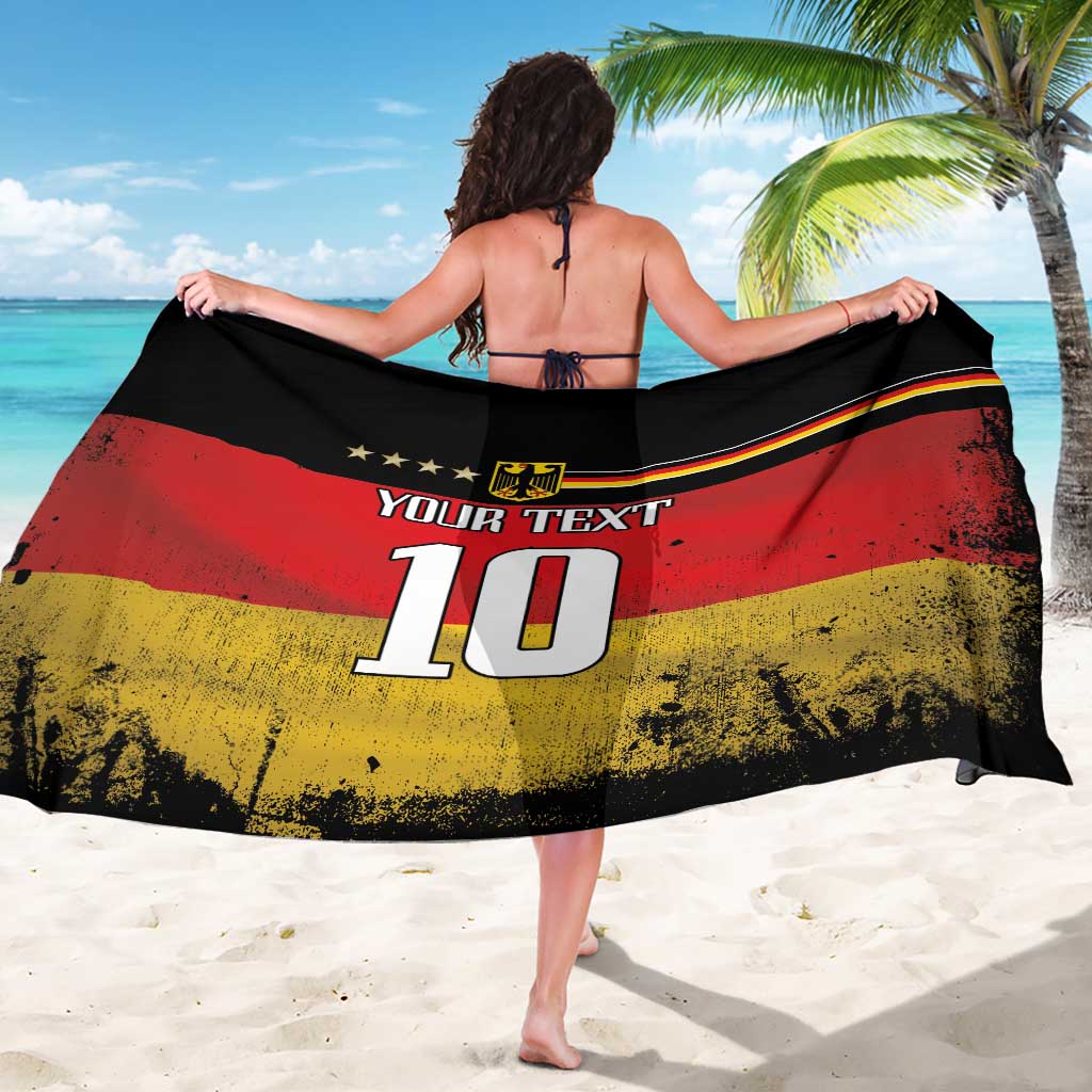 Custom Germany Football Road to the 4th European Championship Sarong Black Color - Wonder Print Shop
