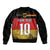 Custom Germany Football Road to the 4th European Championship Sleeve Zip Bomber Jacket Black Color - Wonder Print Shop